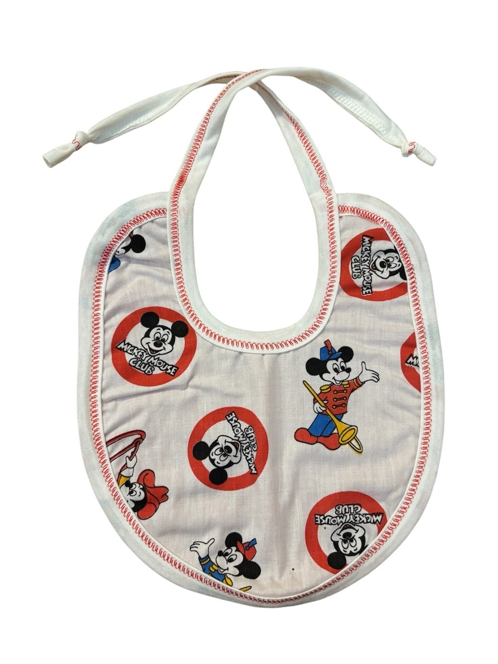10/$15 Vintage Disney Mickey Mouse Print Baby Bib